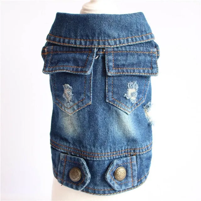 2020 Spring Denim Dog Vest Graffiti Tassel Clothes for Small Dogs Shih Tzu Yorkshire Puppy Jeans Jacket for Chihuahua ropa perro