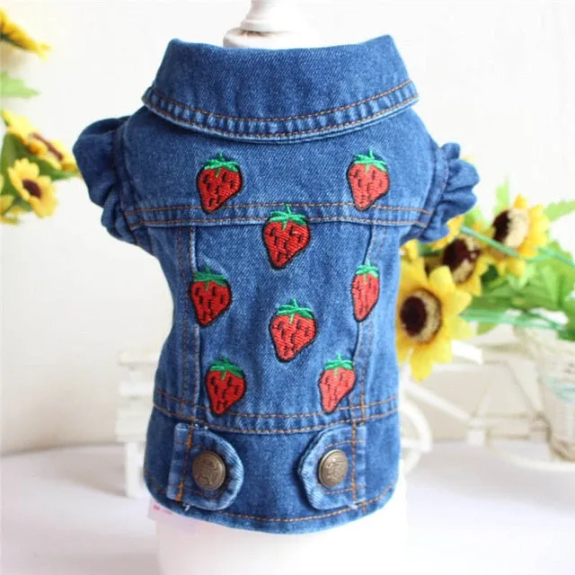 2020 Spring Denim Dog Vest Graffiti Tassel Clothes for Small Dogs Shih Tzu Yorkshire Puppy Jeans Jacket for Chihuahua ropa perro