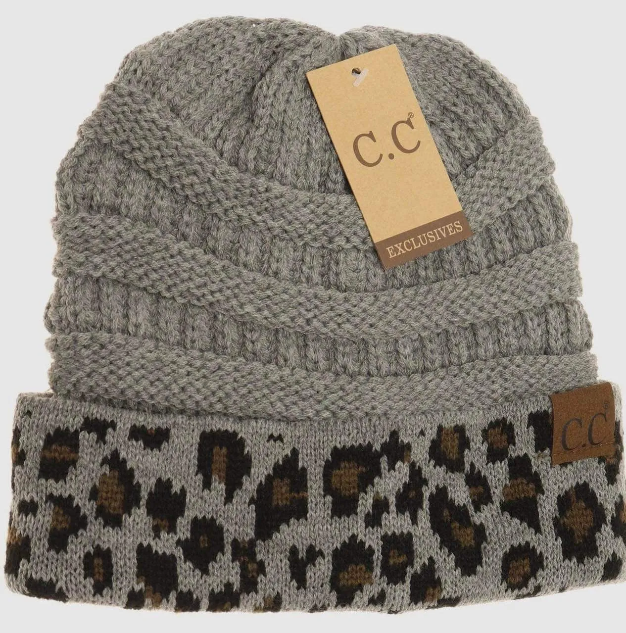 Accessories/Gifts - Matching Cuff Leopard  Print C.C Beanie