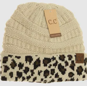 Accessories/Gifts - Matching Cuff Leopard  Print C.C Beanie