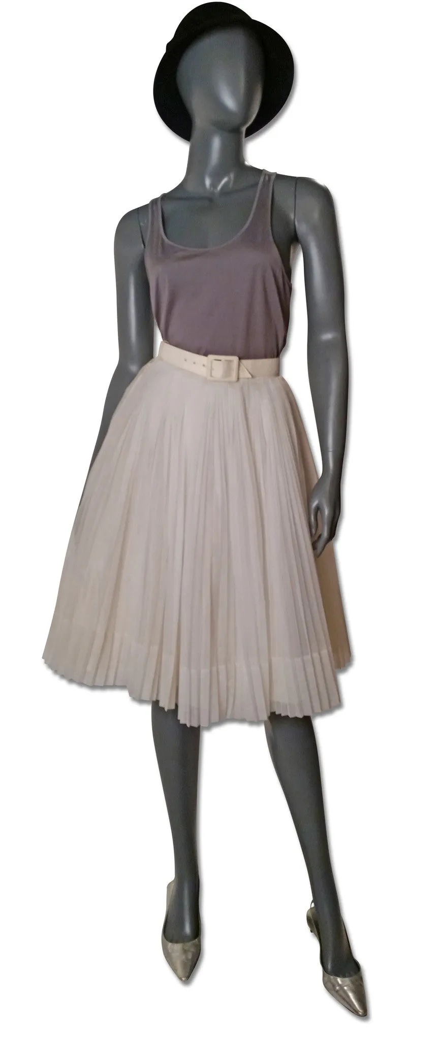 Accordion Pleated 1950s Skirt