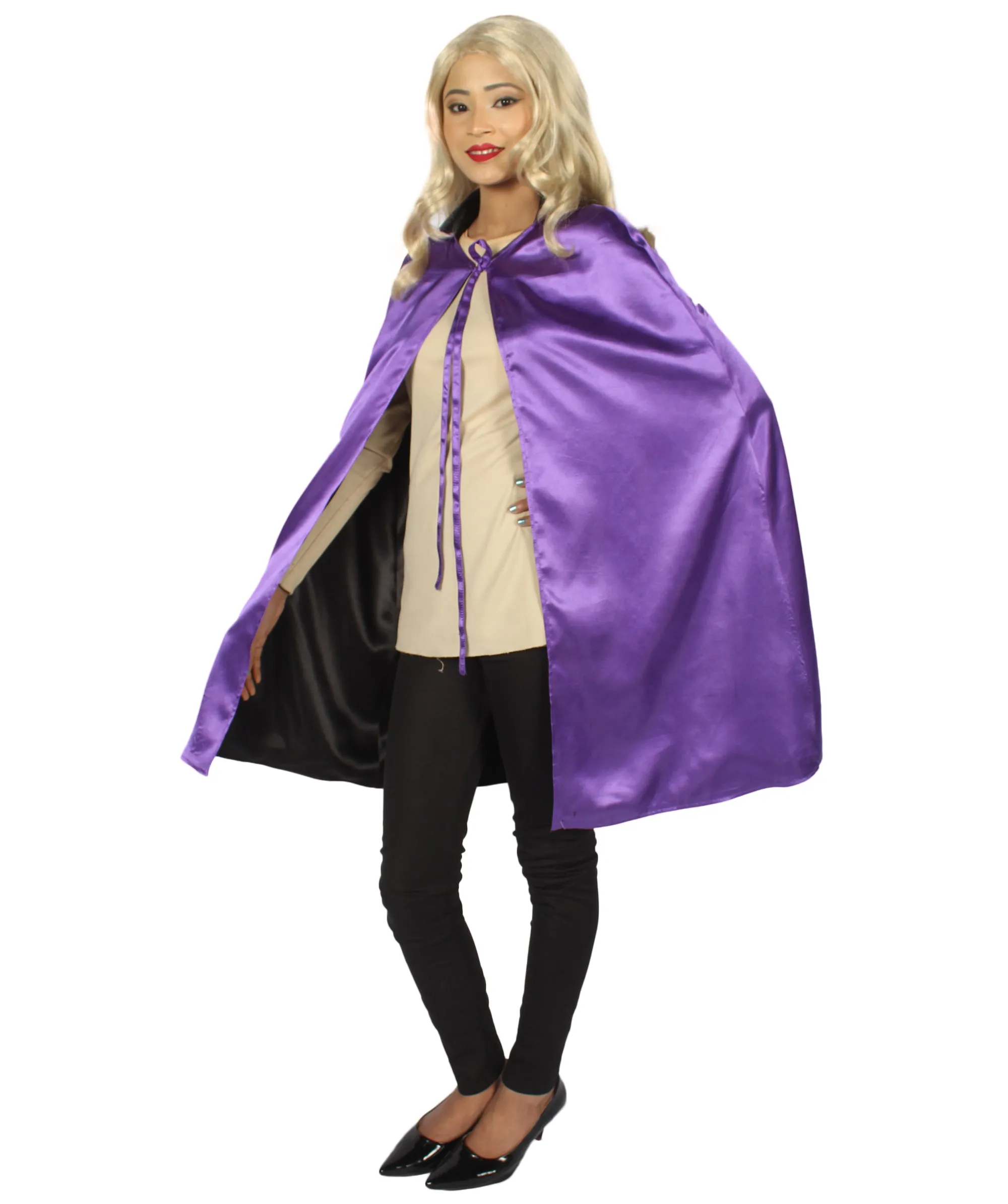 Adult Women's Reversible Vampire Cape Costume | Multiple Color Option Halloween Costume