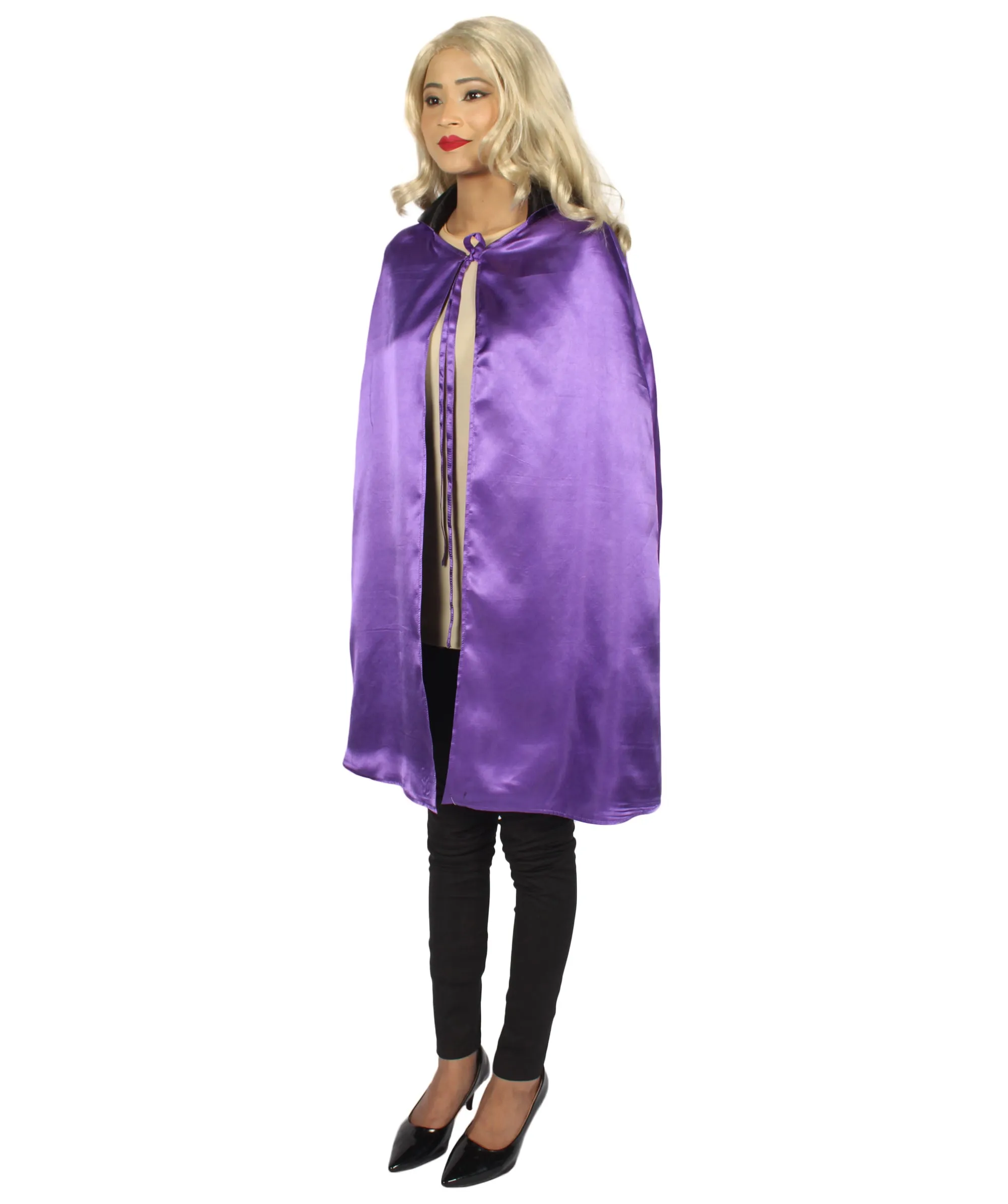 Adult Women's Reversible Vampire Cape Costume | Multiple Color Option Halloween Costume