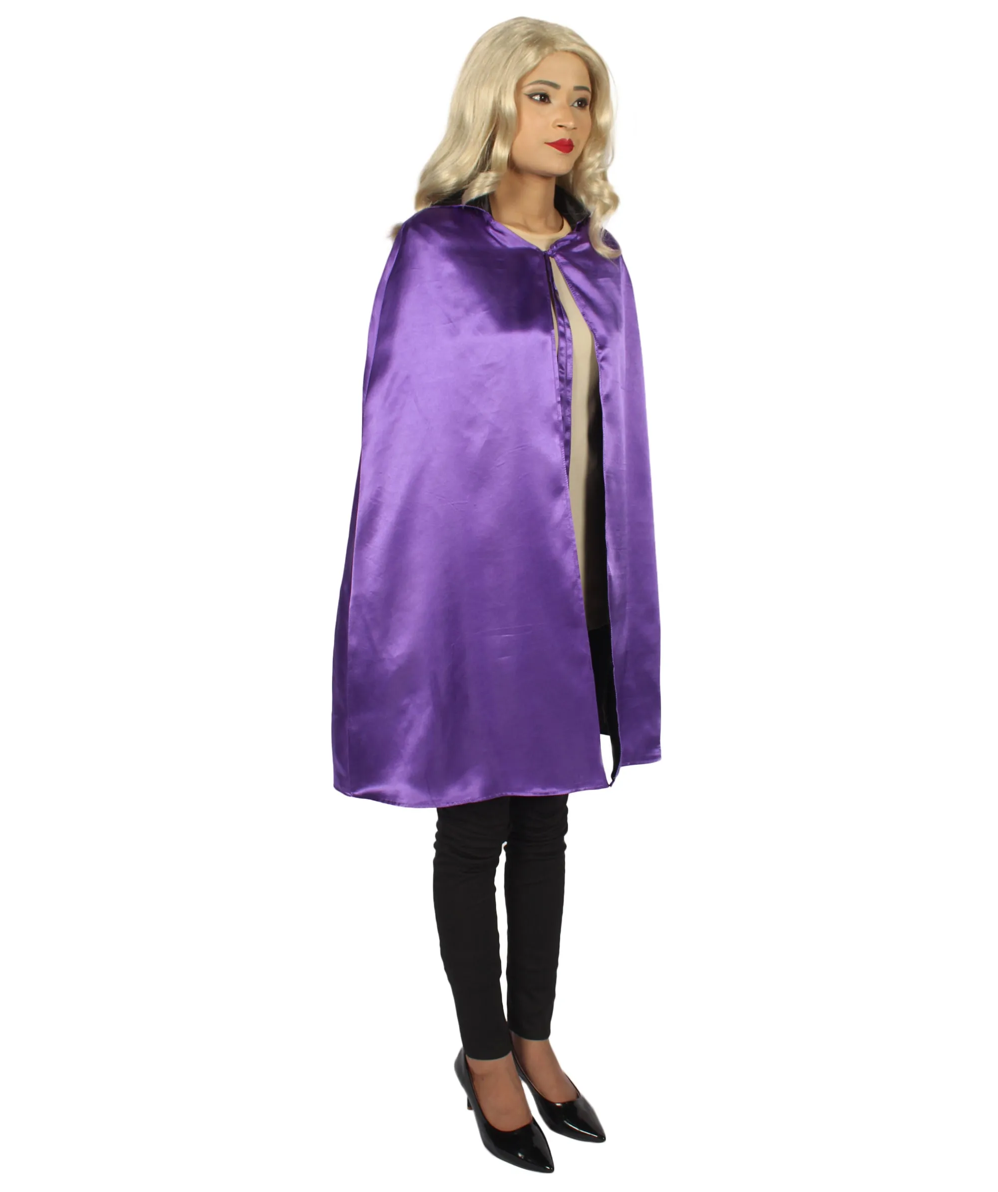 Adult Women's Reversible Vampire Cape Costume | Multiple Color Option Halloween Costume