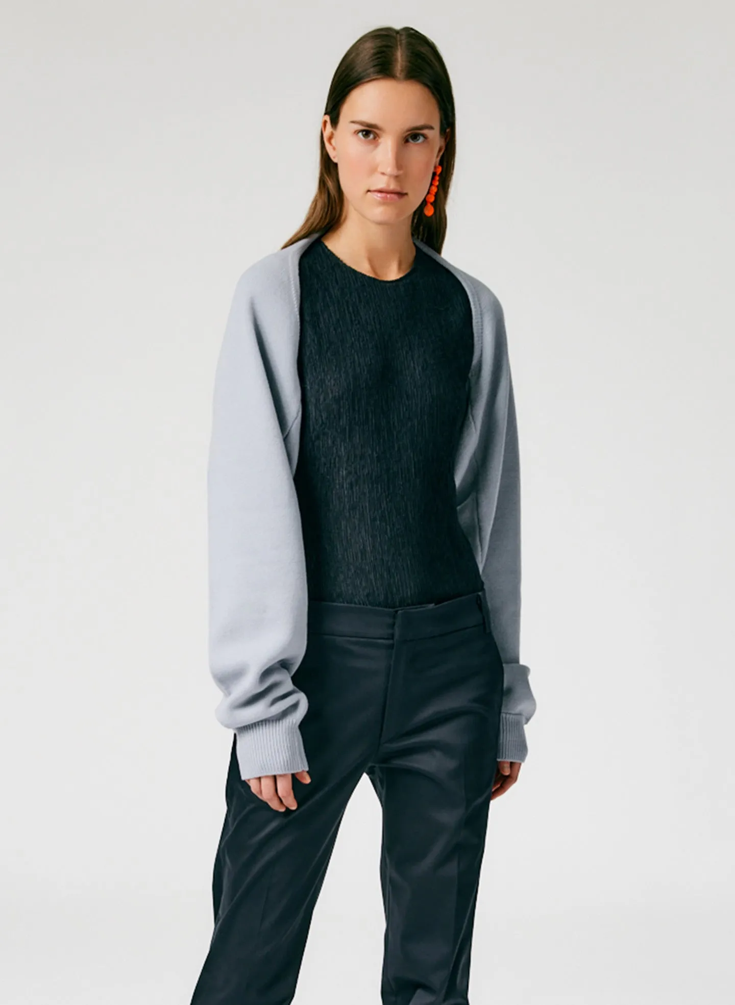 Airy Extrafine Wool Sleeve Shrug