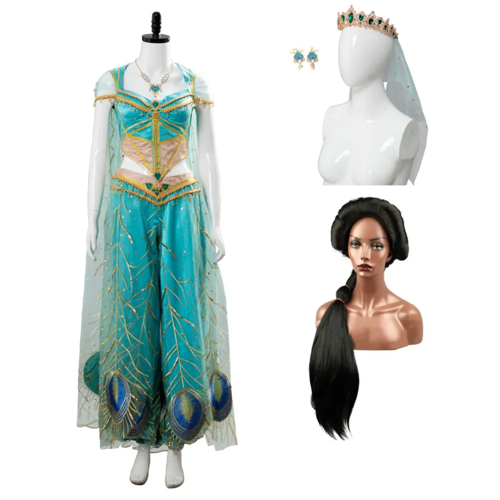 Aladdin Princesse Jasmine Costume Couronne Cosplay Costume