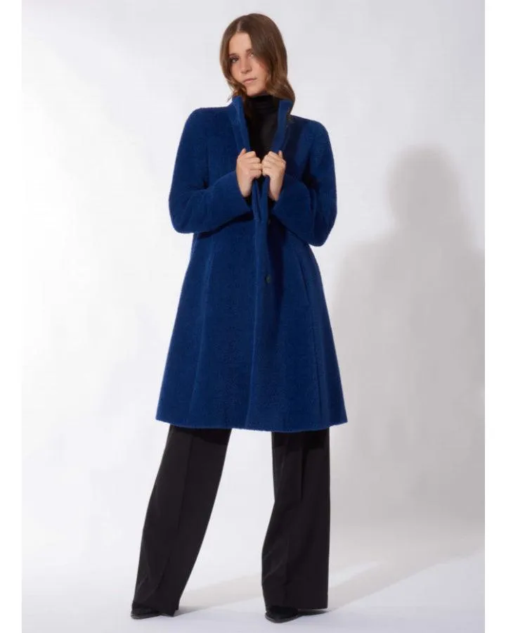 Alpaca Wool Stand Collar Coat