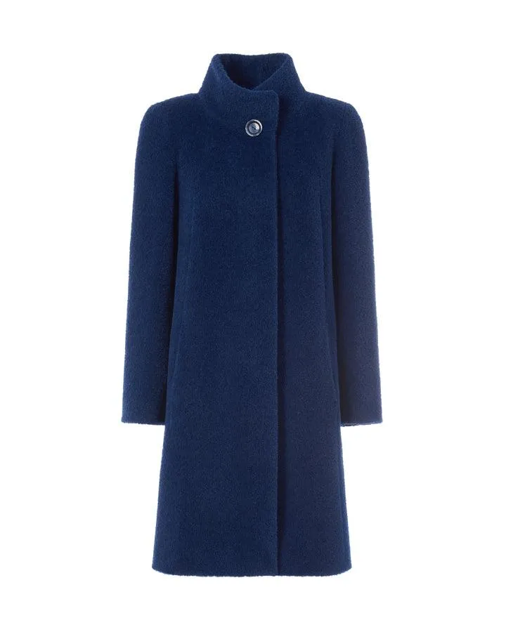 Alpaca Wool Stand Collar Coat