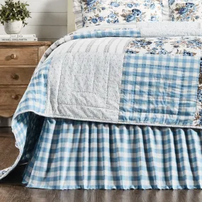 Annie Buffalo Blue Check King Bed Skirt 78x80x16