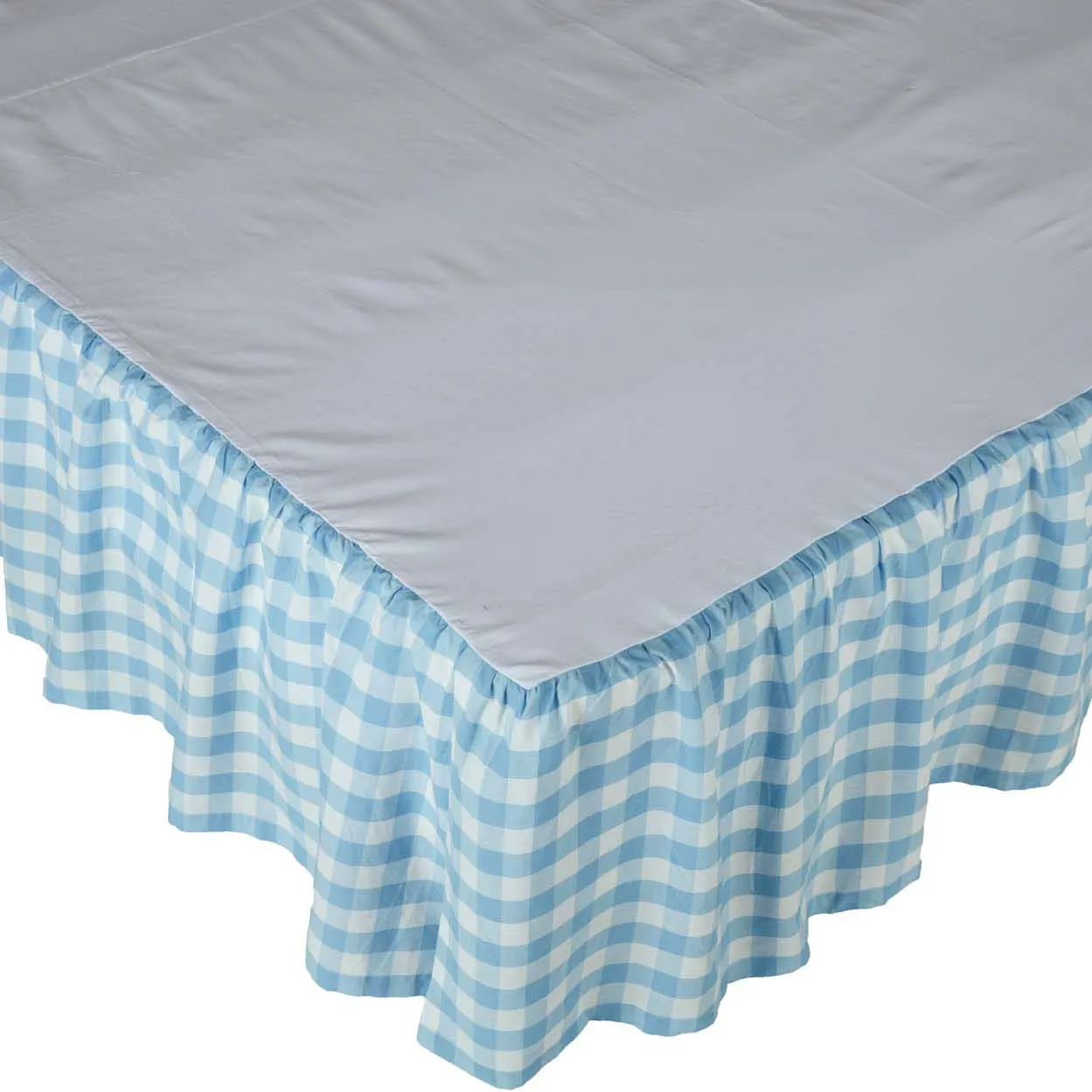 Annie Buffalo Blue Check King Bed Skirt 78x80x16