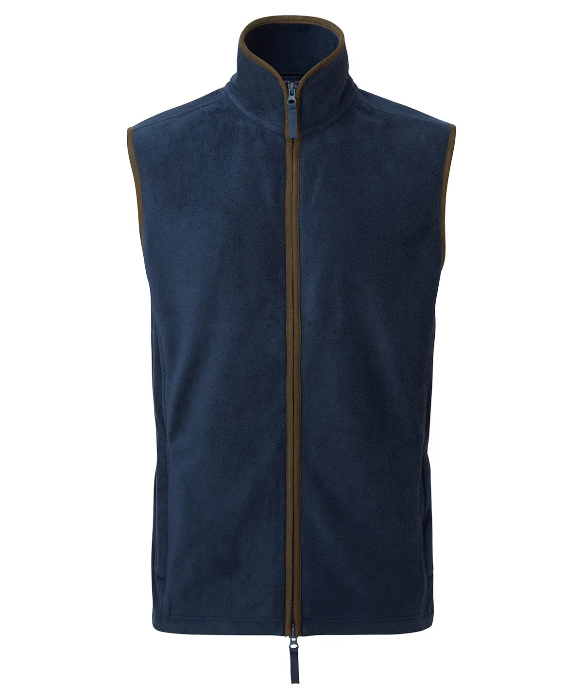 Artisan fleece gilet | Navy/Brown