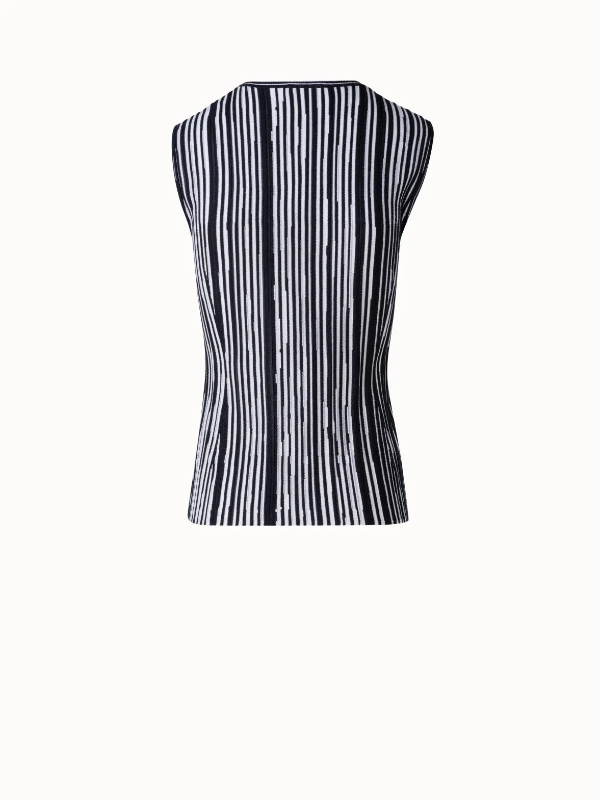 Asagao Striped Top in Silk Wool Blend