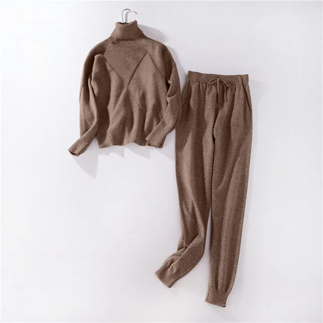 Autumn Winter Women Knitted Set 2019