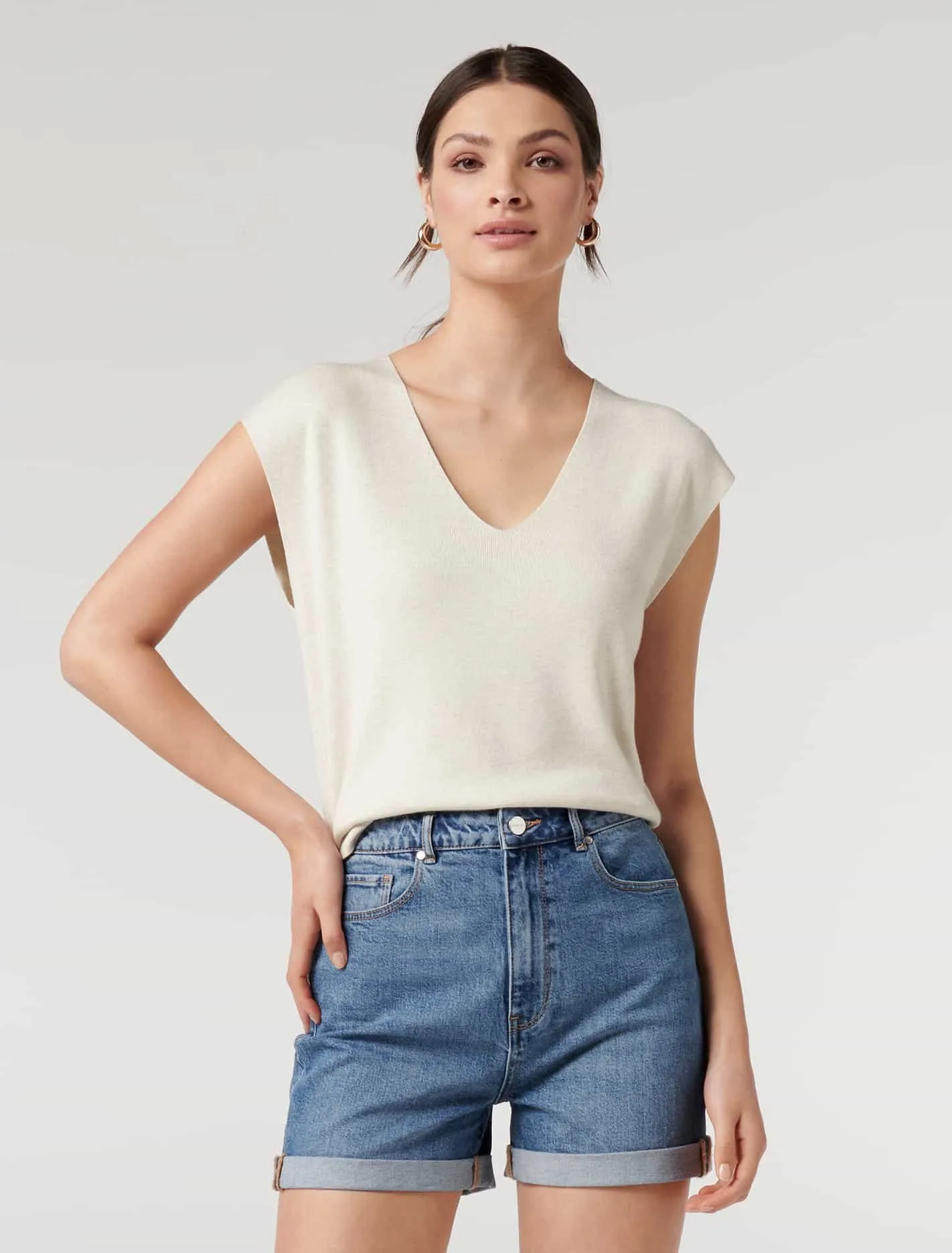 Avery V Neck Knit Tank Top