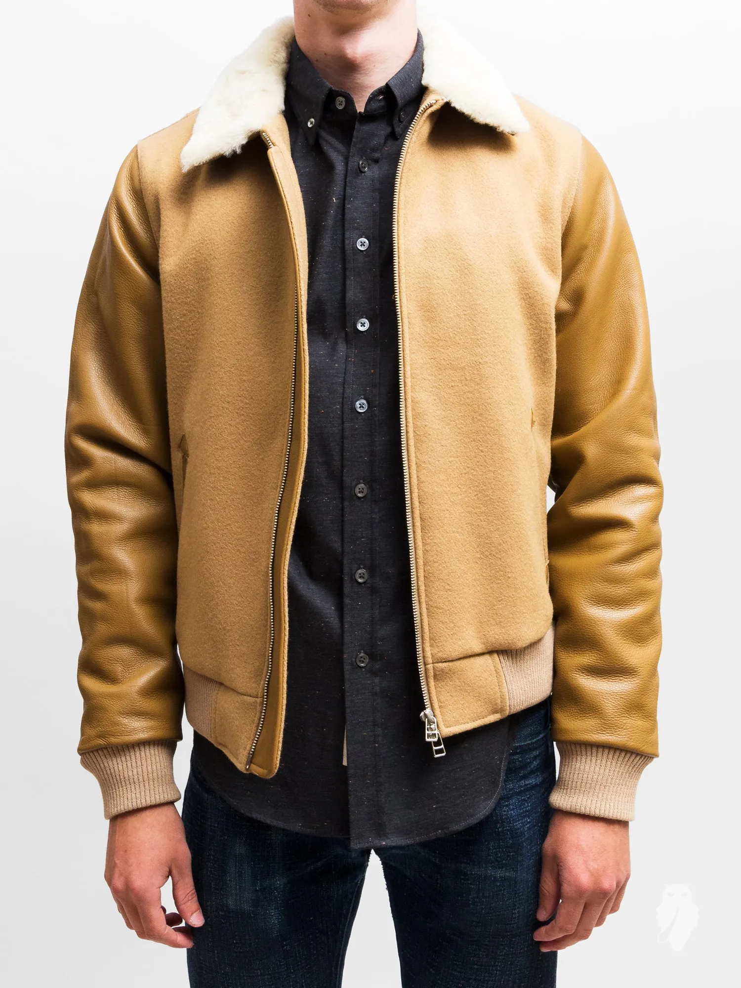 Aviator Jacket in Camel