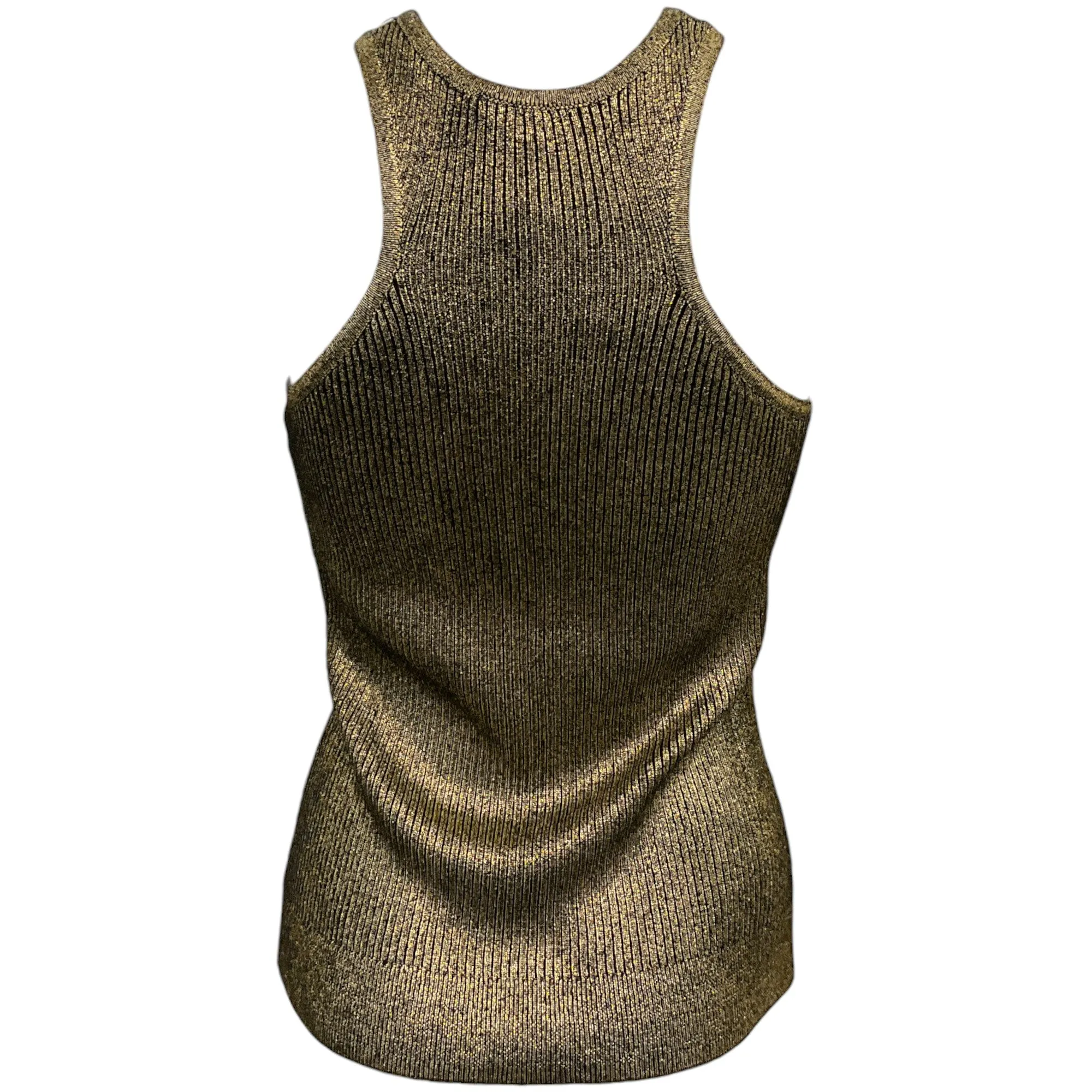 Barbara Bui Black / Gold Knit Shimmer Tank