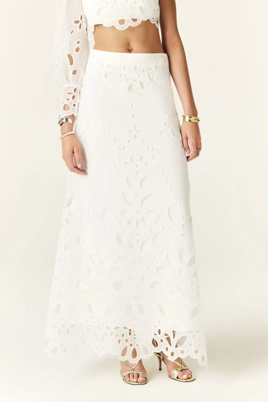 Bash Paris Vadja White Skirt