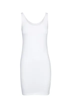 Basic Slip Dress  - White