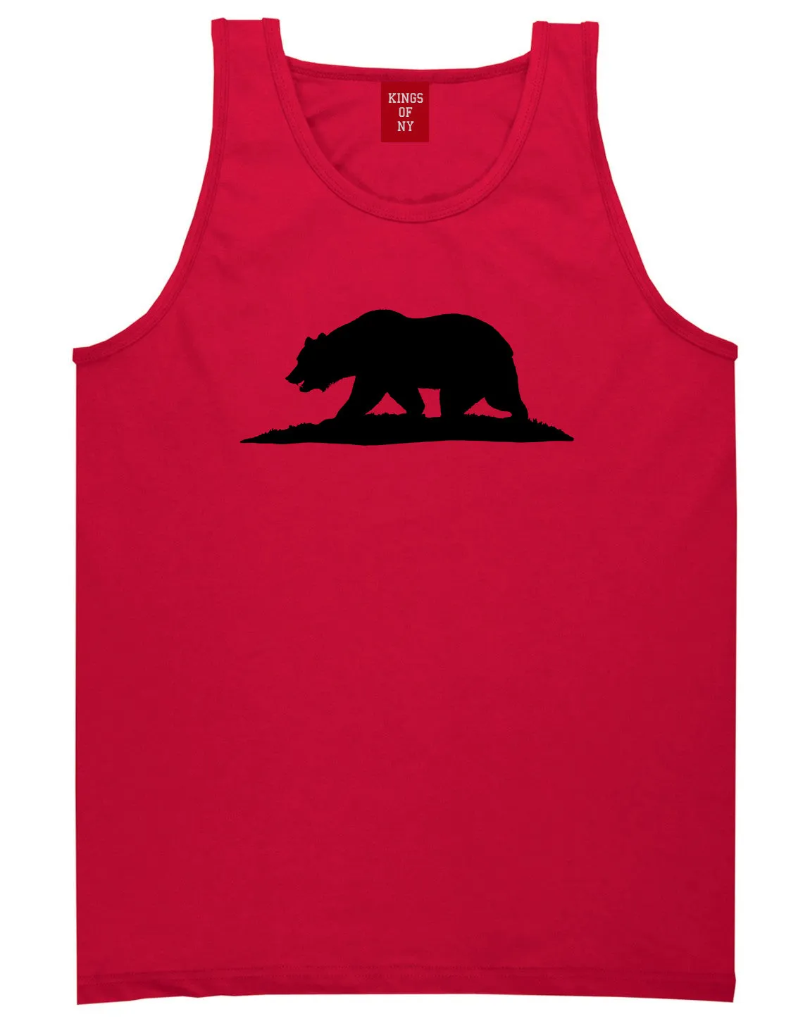 Bear Logo California Republic Mens Tank Top Shirt