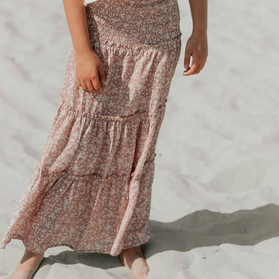 Bella Dress-Skirt (dusty pink floral)