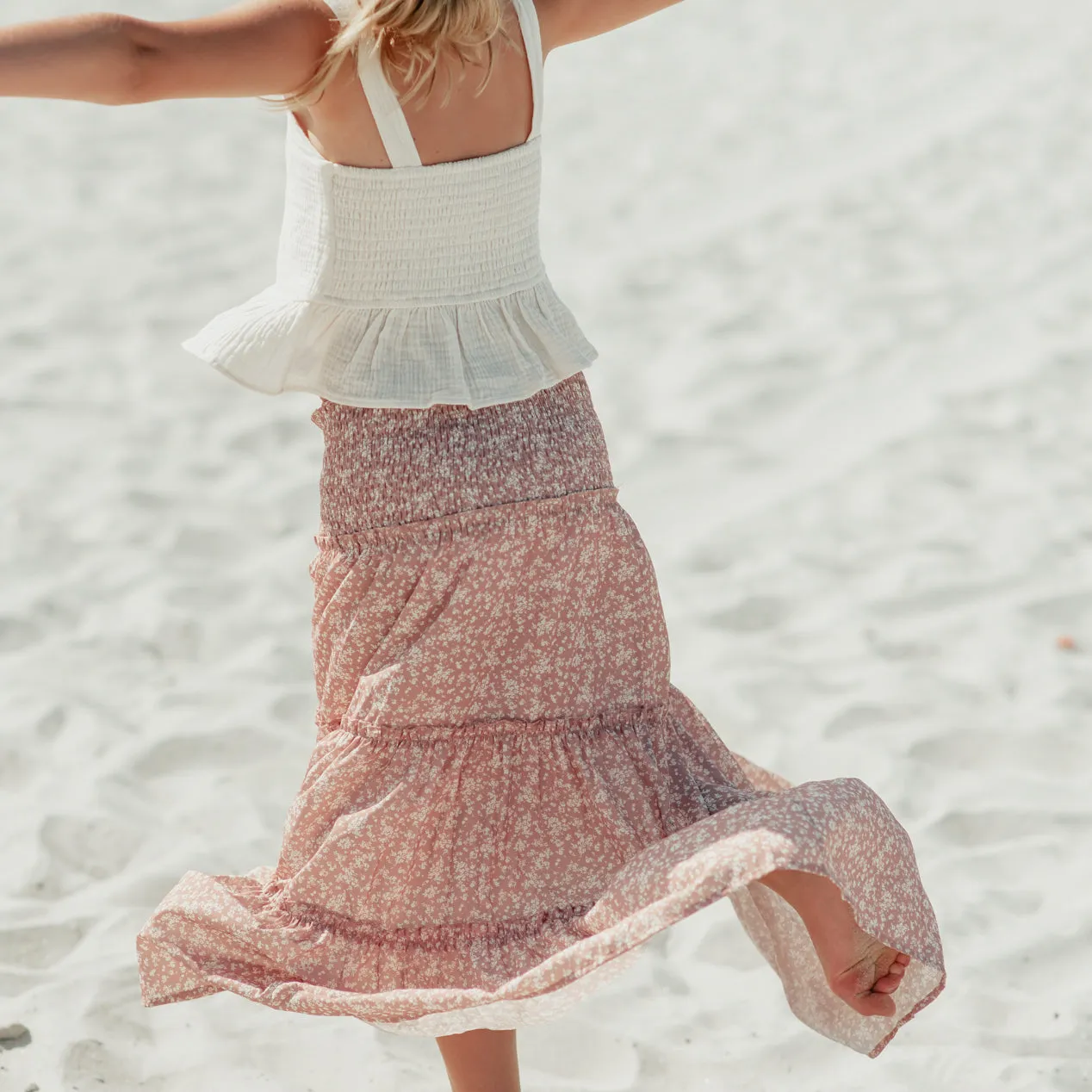 Bella Dress-Skirt (dusty pink floral)