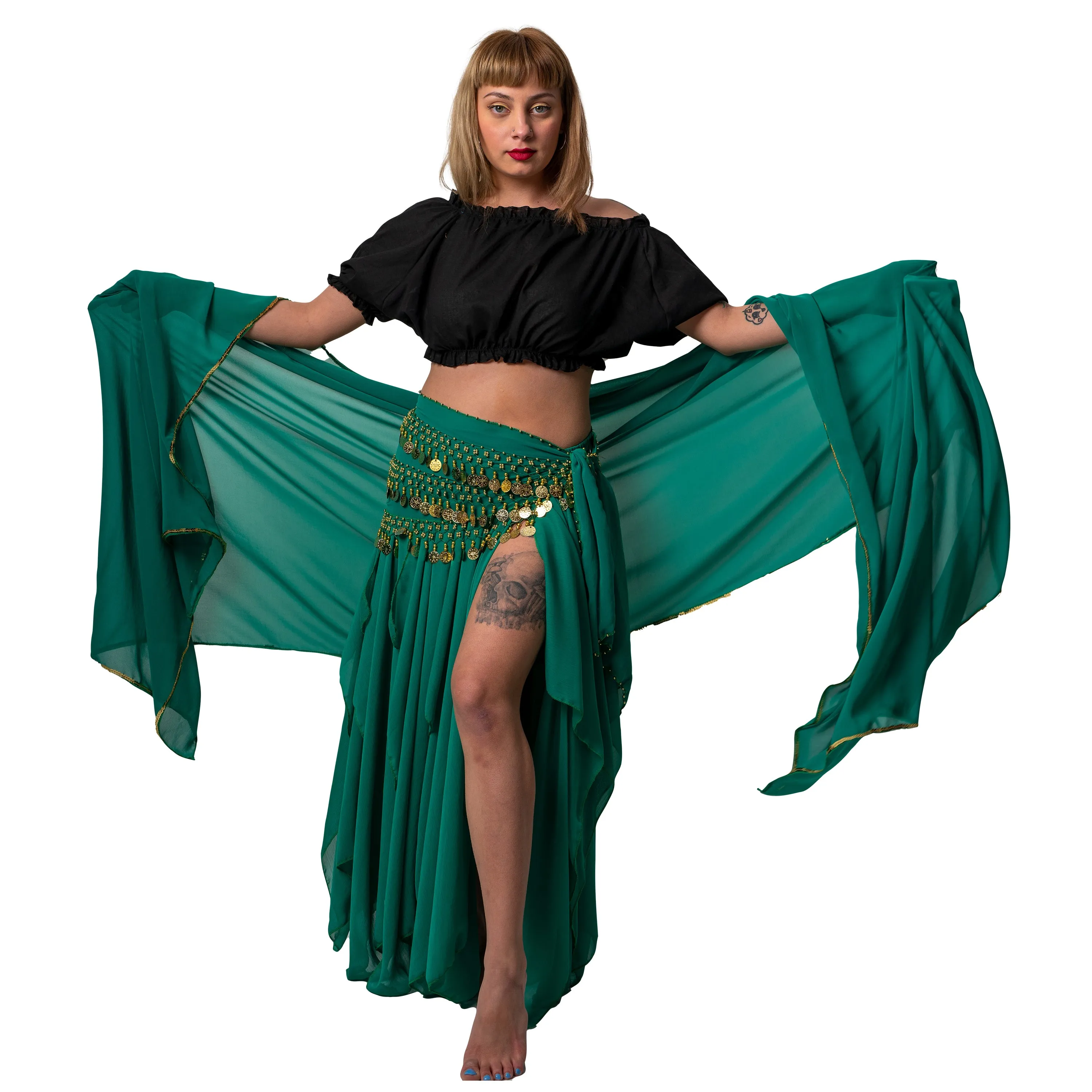 Belly Dance 13 Panel Chiffon Skirt