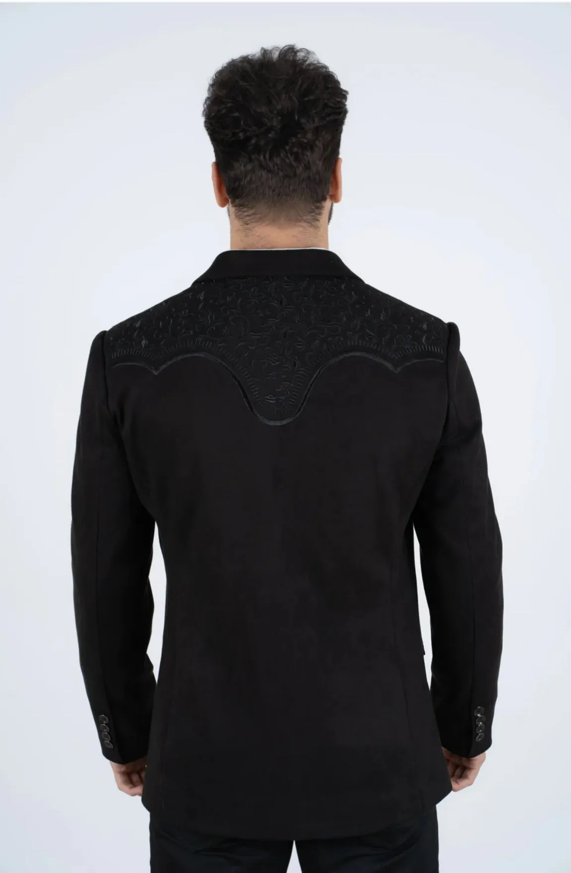 Black Embroidered Blazer