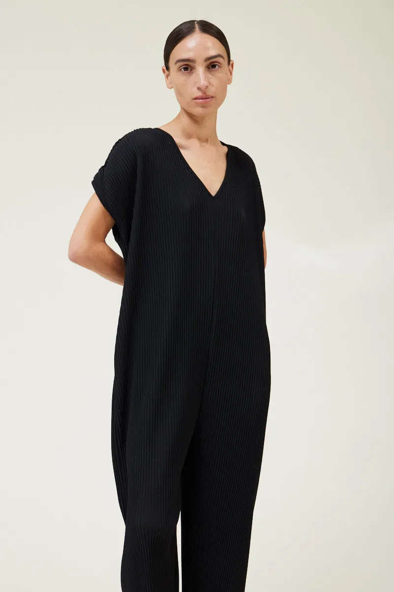 Black Pleated Jumpsuit