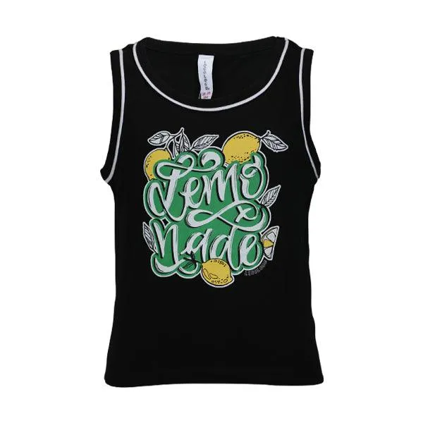 BLACK PRINT TANK TOP FOR GIRLS