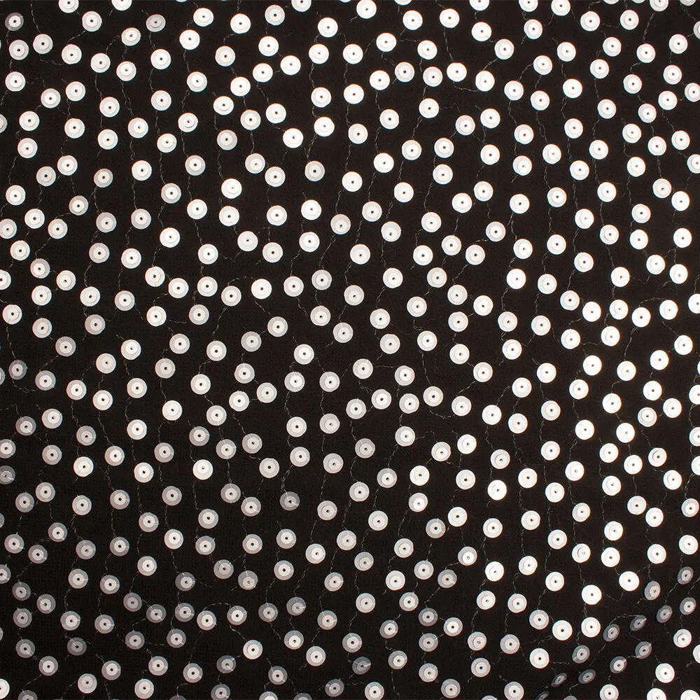 Black Sequinned Wool