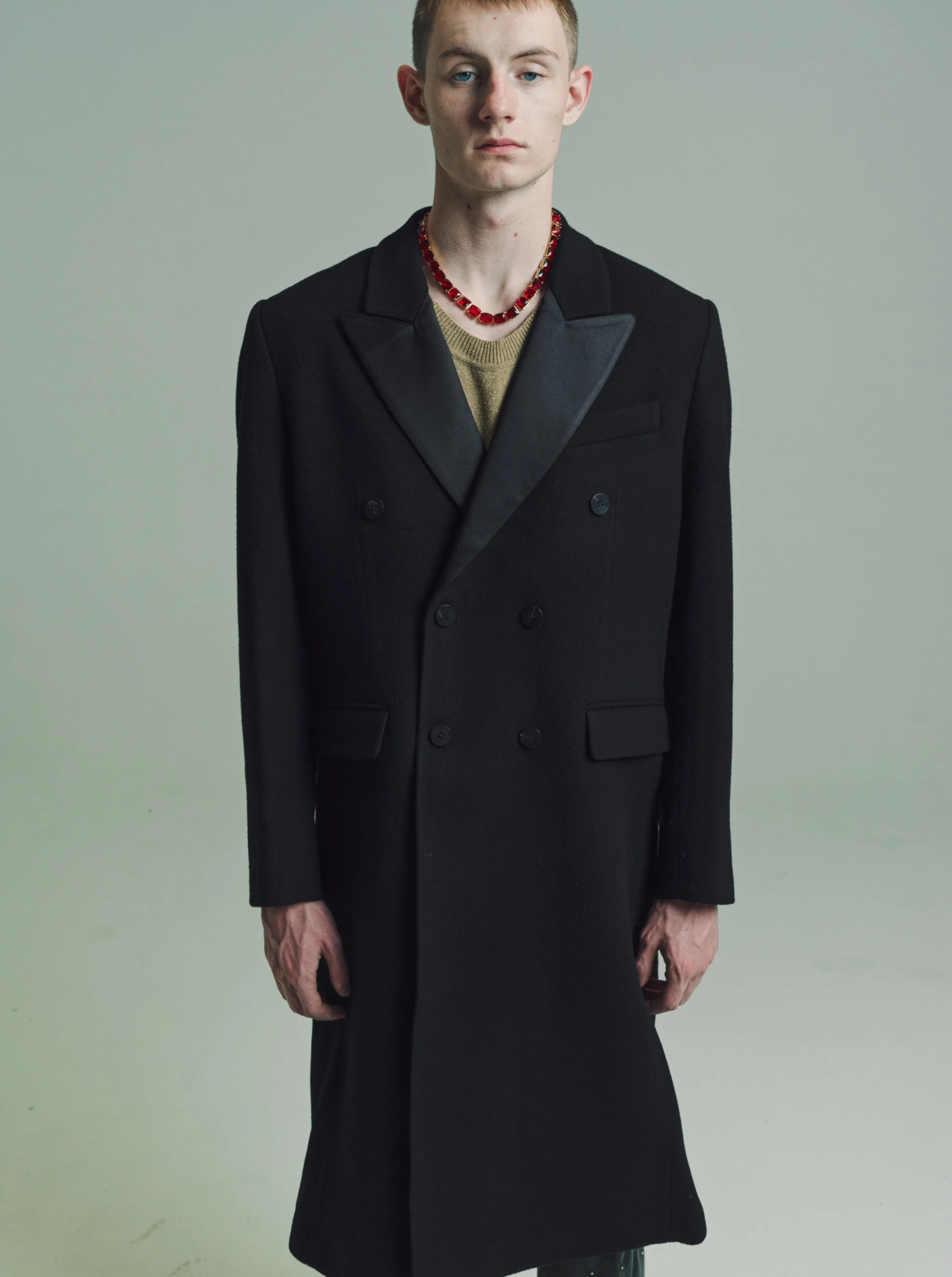 Black Wool & Silk Opera Coat