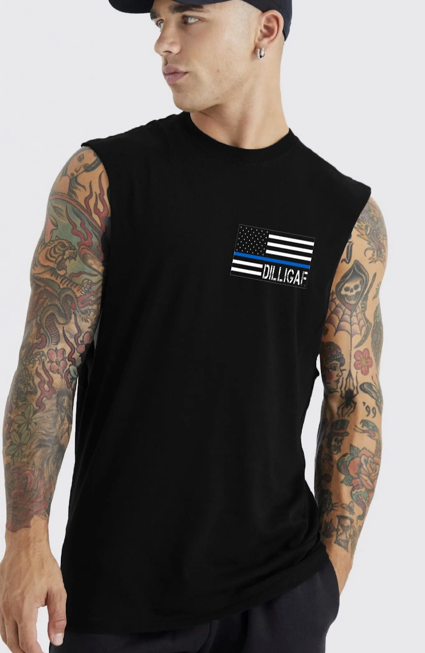 Blue Lives Matter Muscle Tshirt