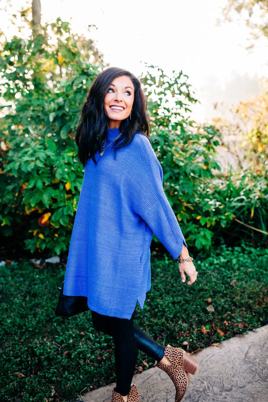 Boho Persian Blue Tunic Top