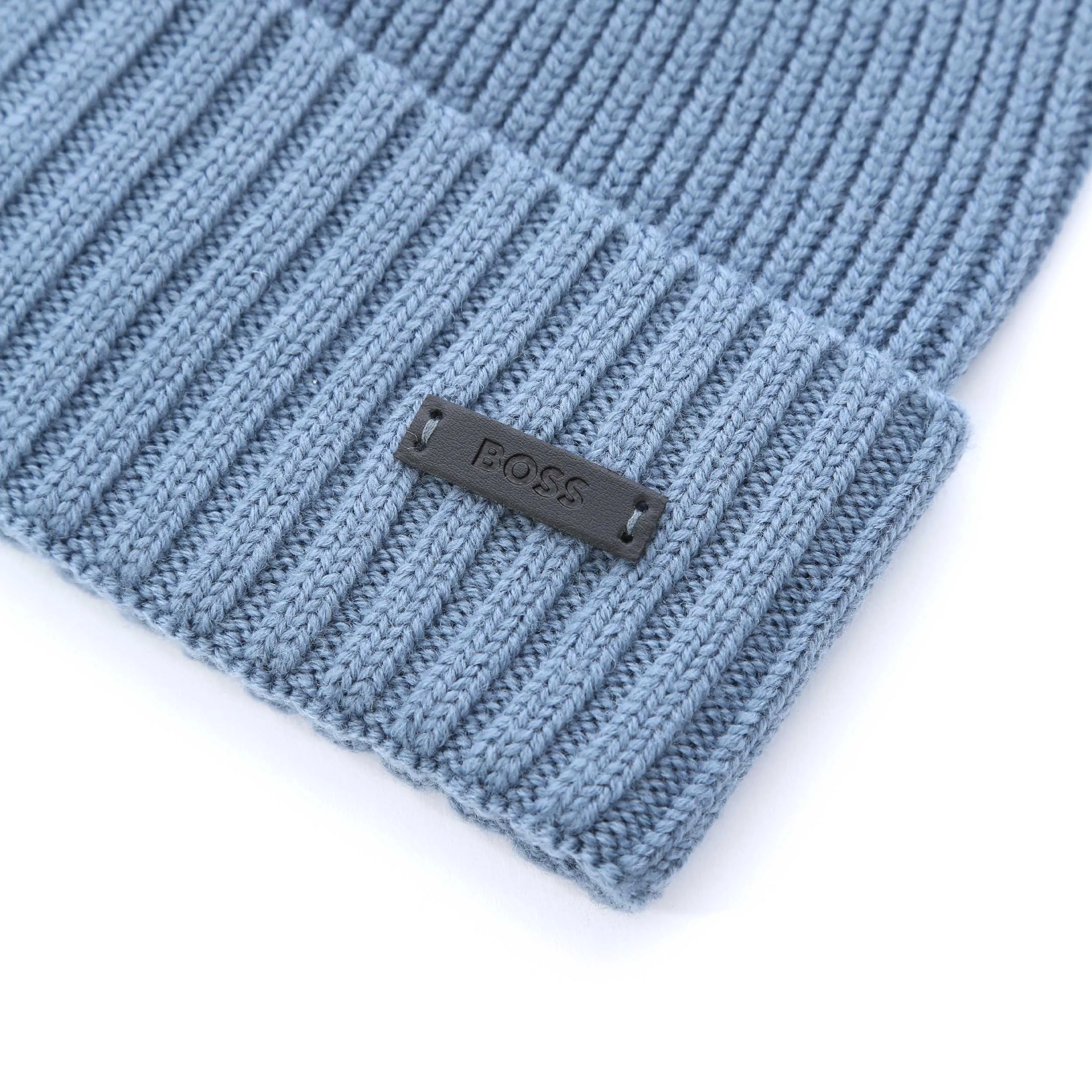 BOSS Fati L Beanie Hat in Bright Blue