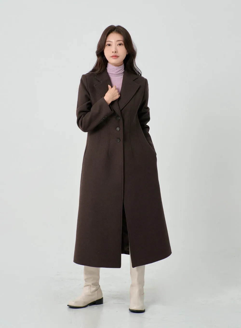 Button Long Coat IO31