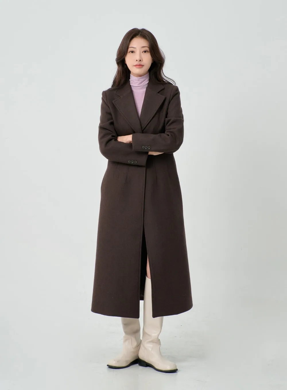 Button Long Coat IO31