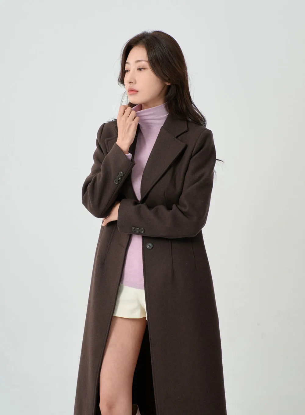 Button Long Coat IO31