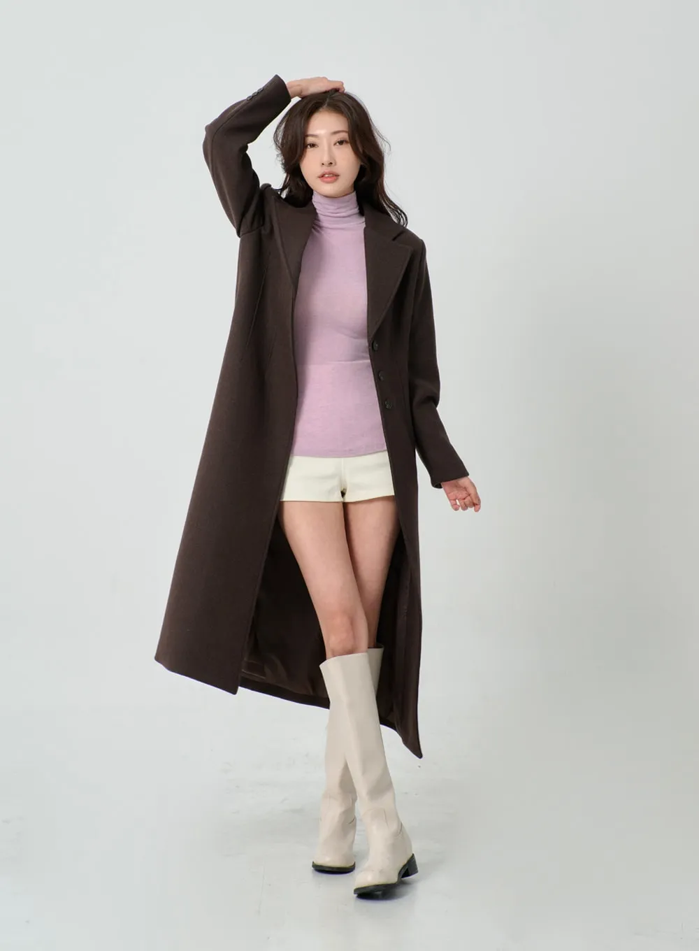 Button Long Coat IO31