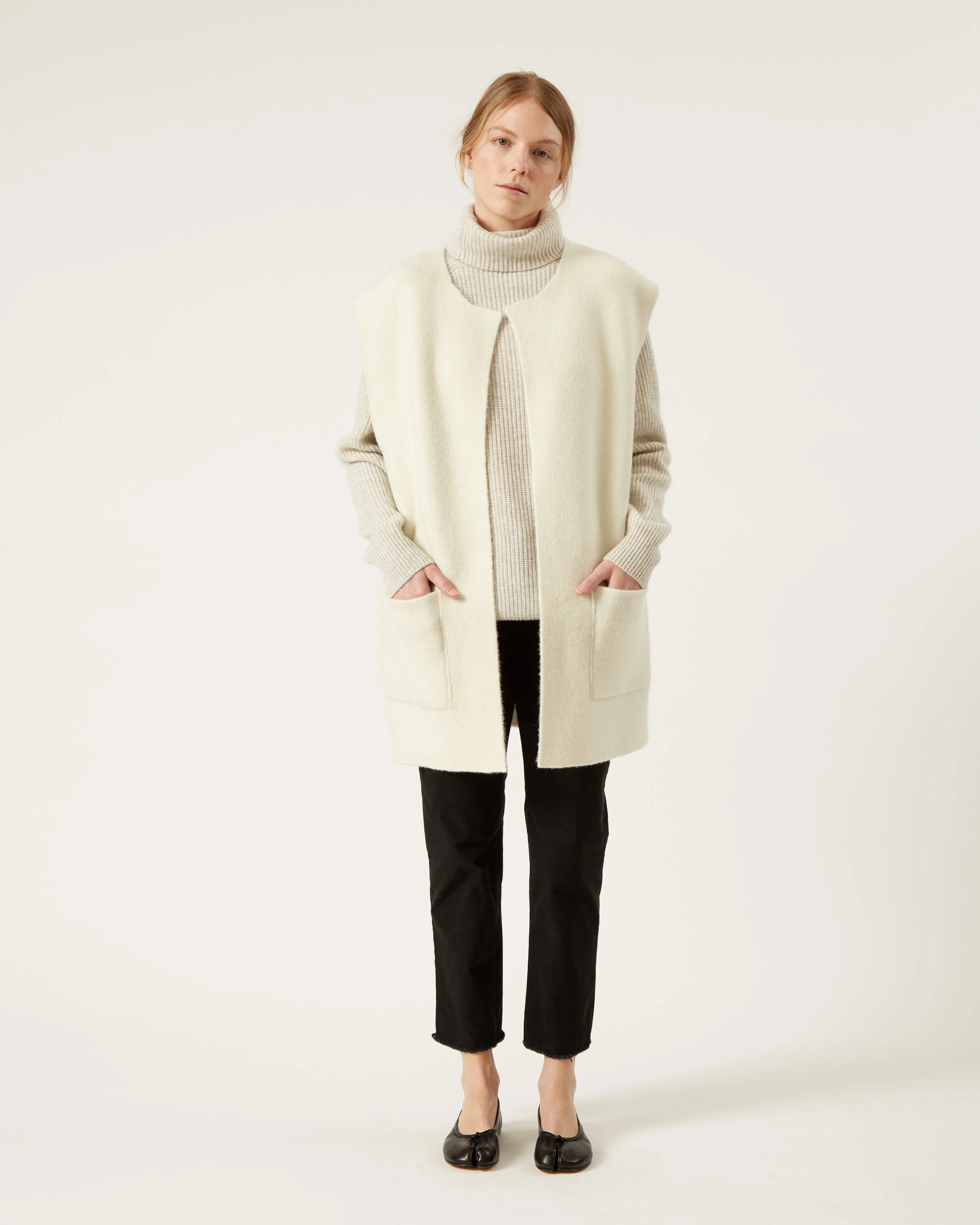 cardigan double face en laine et yak ORLA