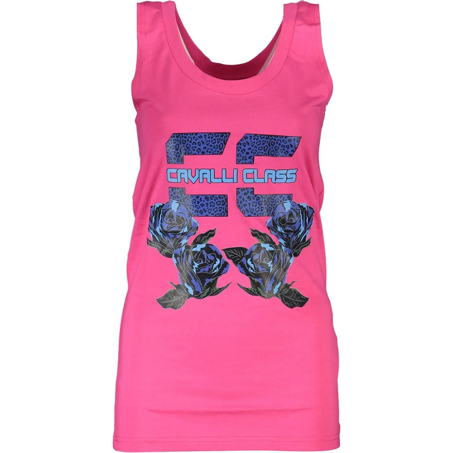 Cavalli Class Pink Cotton Women Tank Top