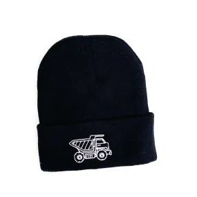 Child Beanie - Black - Dump Truck