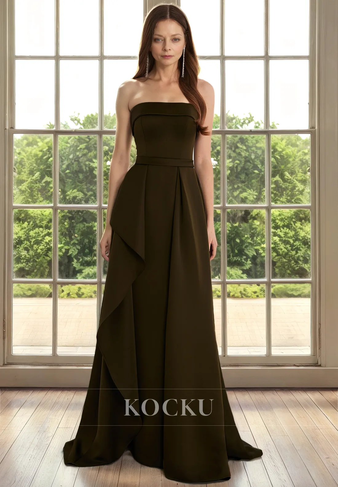 Classic & Timeless Off-Shoulder Sleeveless A-Line Cocktail Mother of the Bride Dress