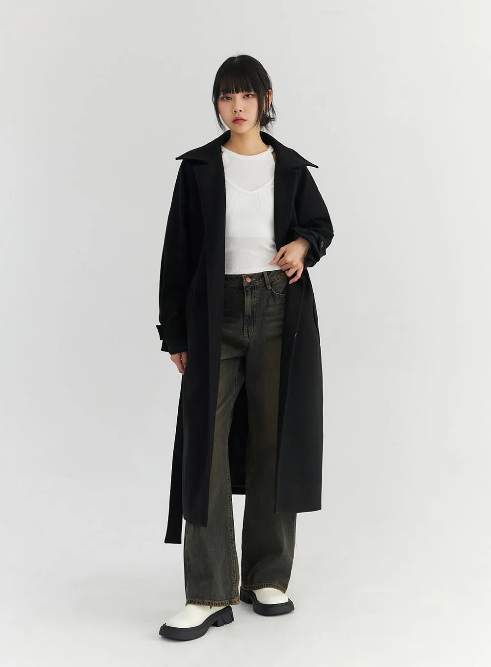 Collared Maxi Coat CN301