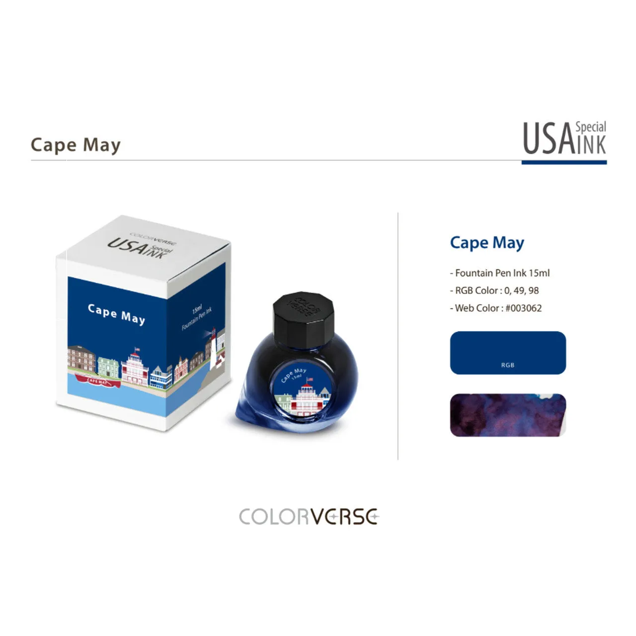 Colorverse Cape May (15ml) Bottled Ink (USA Special Series, New Jersey)