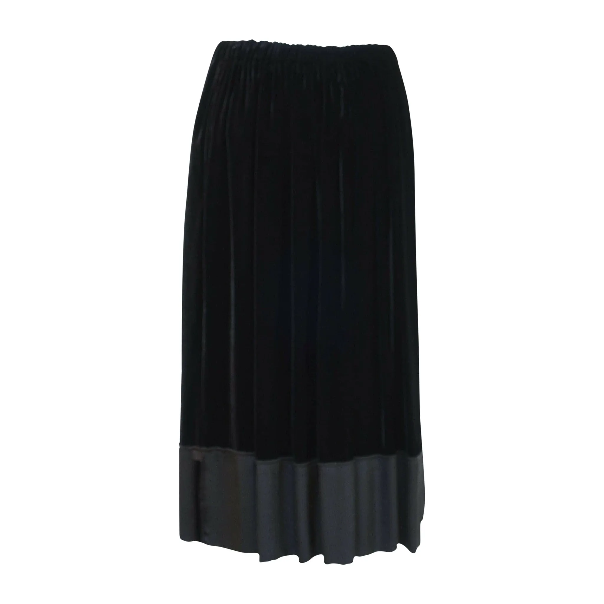 Comme Des Garçons Black Velvet Drawstring Skirt