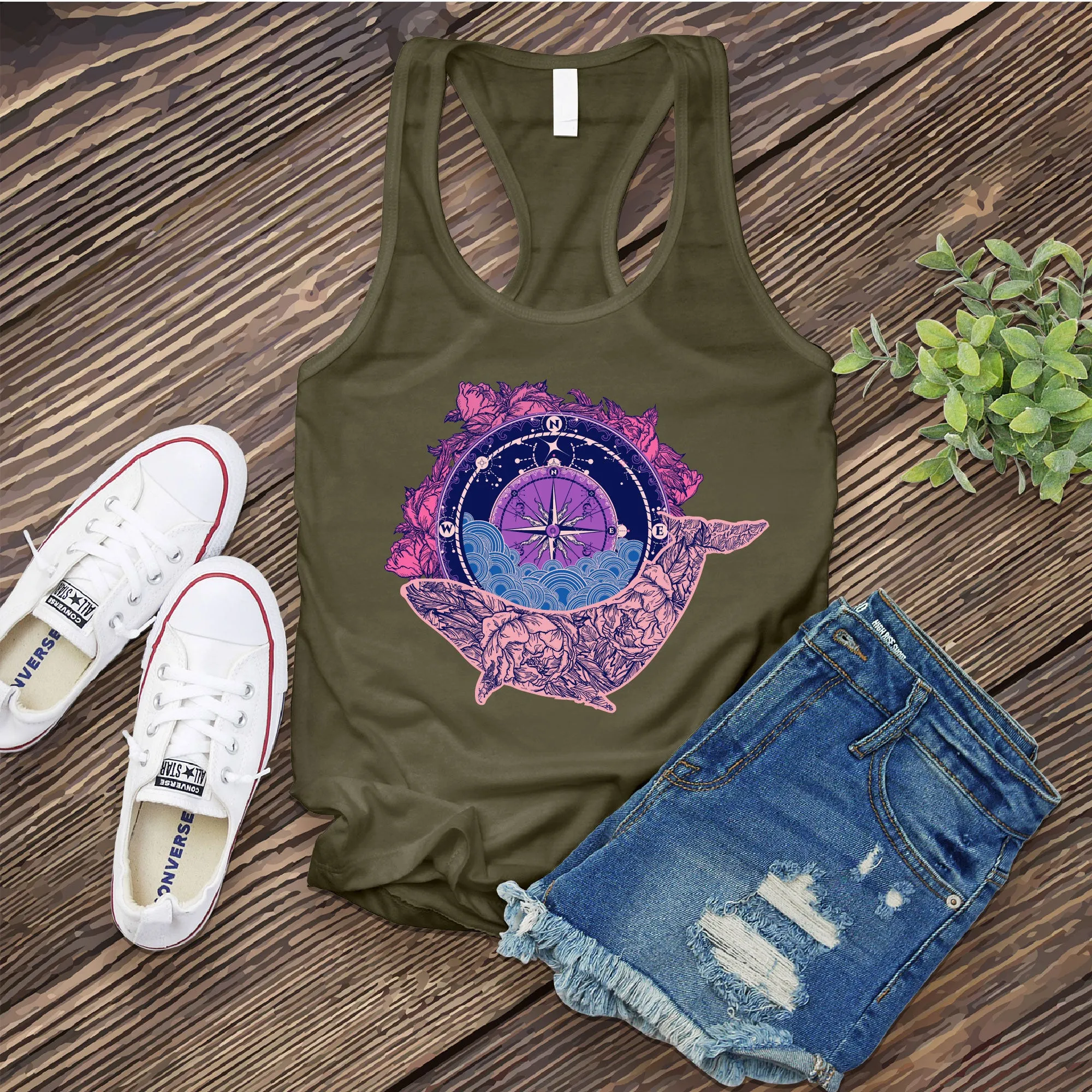 Cosmic Ocean compass Women's Tank Top