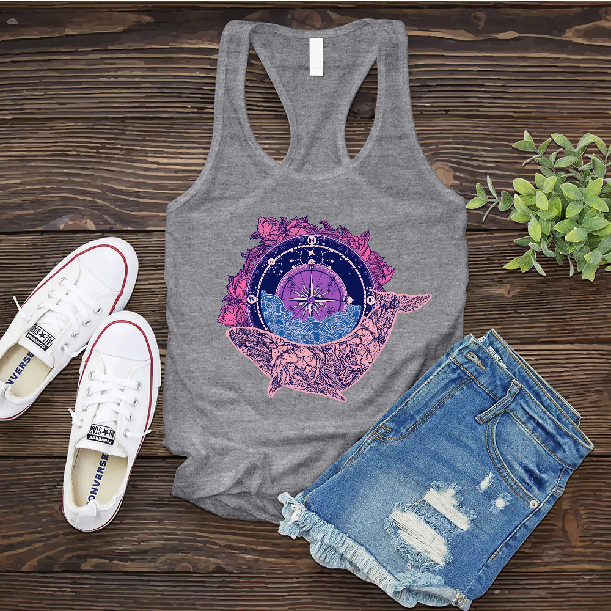 Cosmic Ocean compass Women's Tank Top