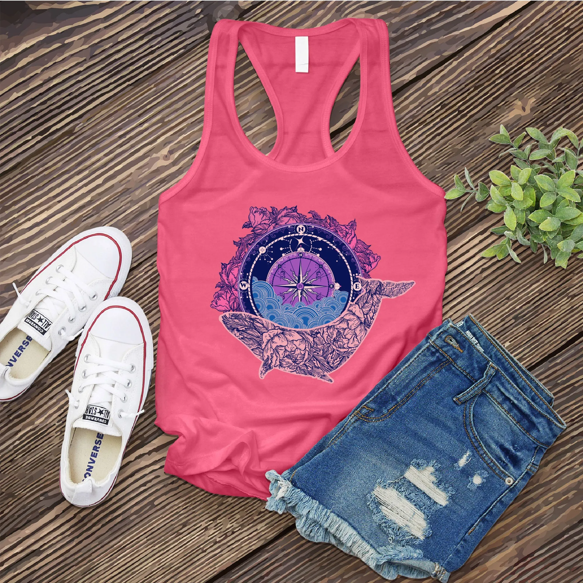 Cosmic Ocean compass Women's Tank Top