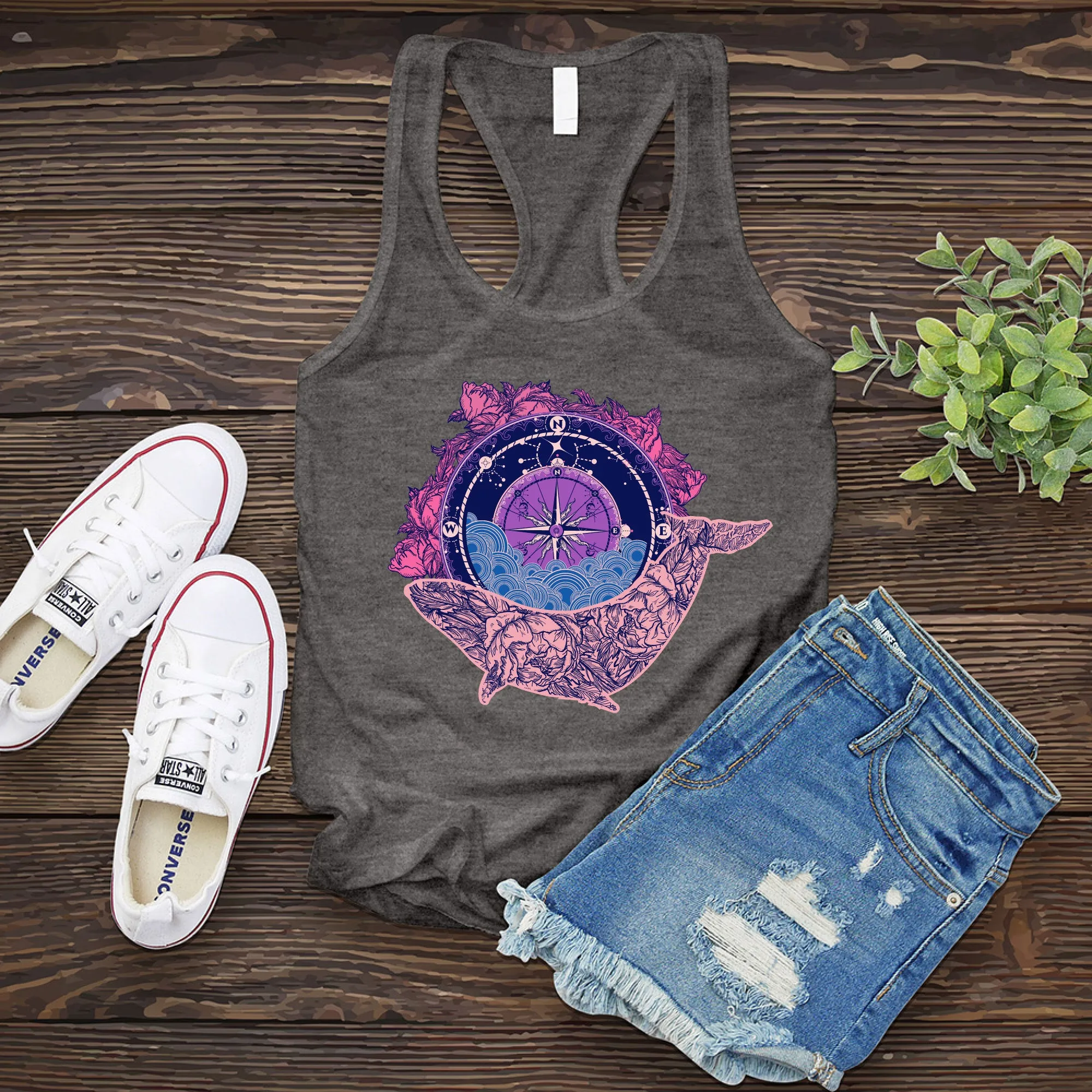 Cosmic Ocean compass Women's Tank Top