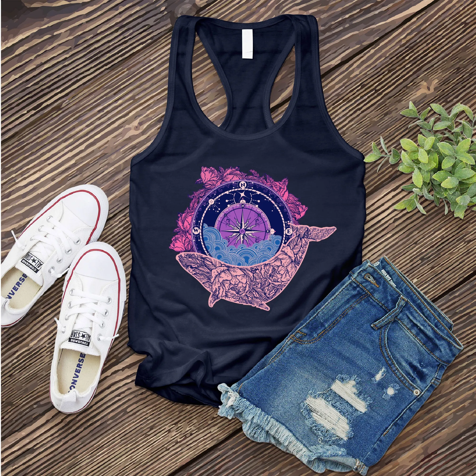 Cosmic Ocean compass Women's Tank Top